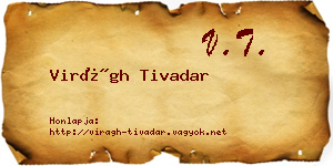 Virágh Tivadar névjegykártya